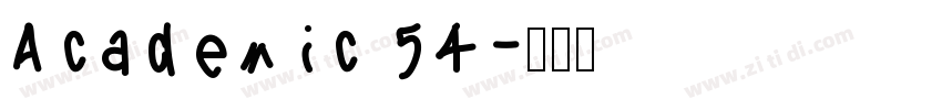 Academic 54字体转换
